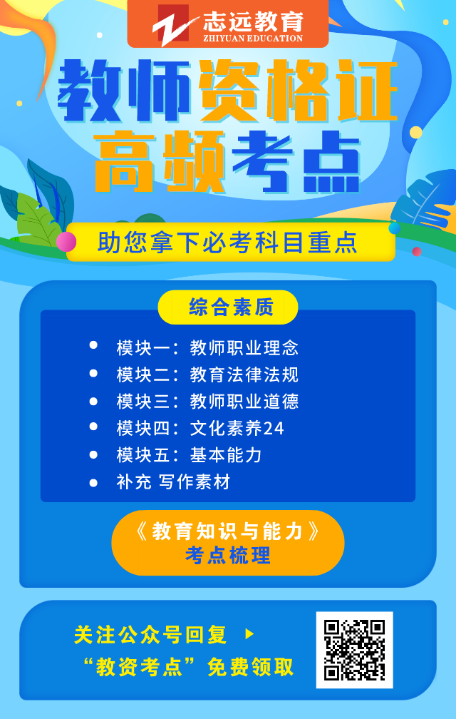 2020上教師資格證筆試復習重點和備考計劃(圖1)