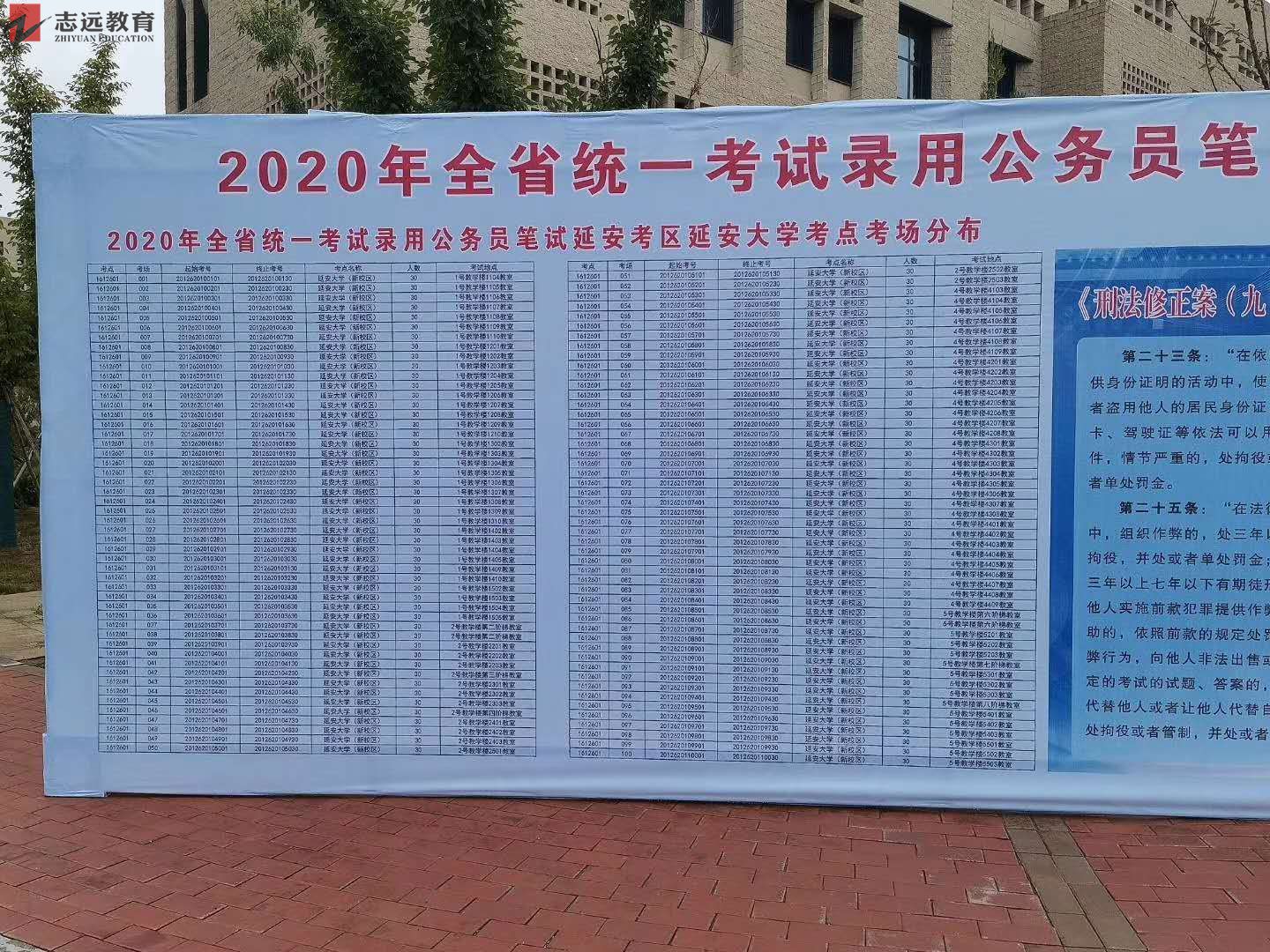 2020陜西公務(wù)員考試延安考點(延安大學)(圖1)