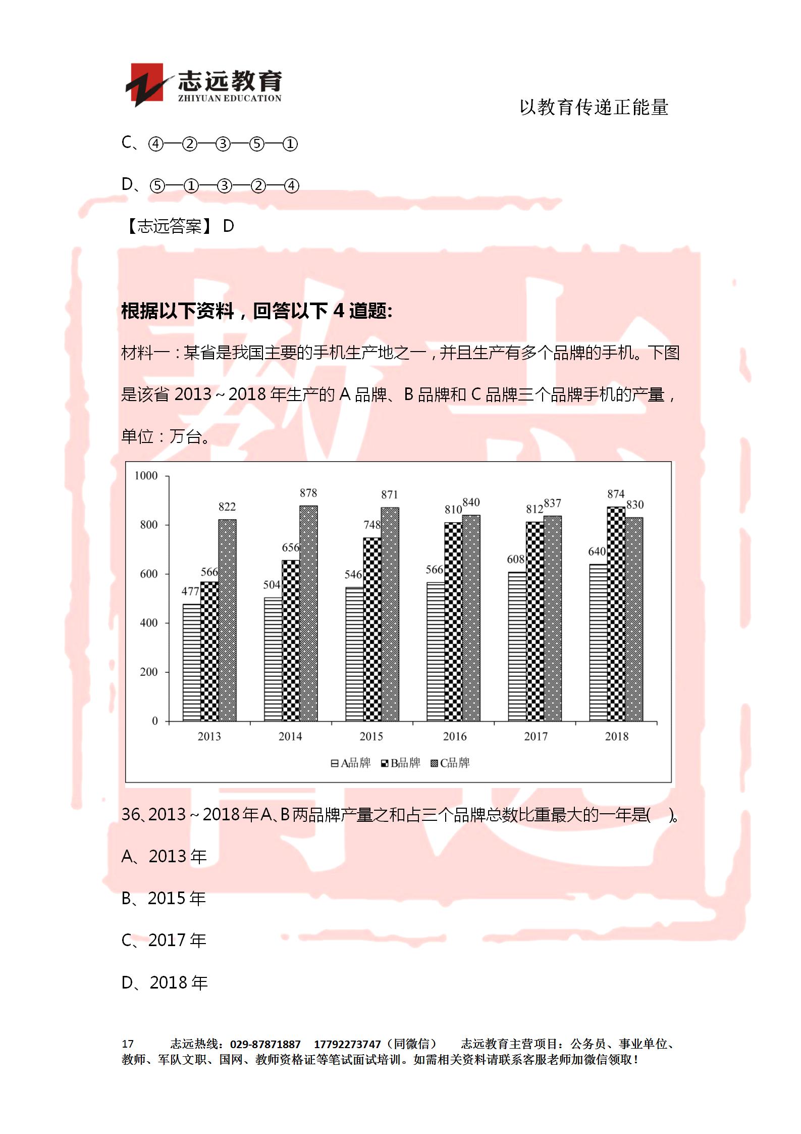 對答案！2020年軍隊文職《公共科目》【志遠考生回憶版】(圖17)